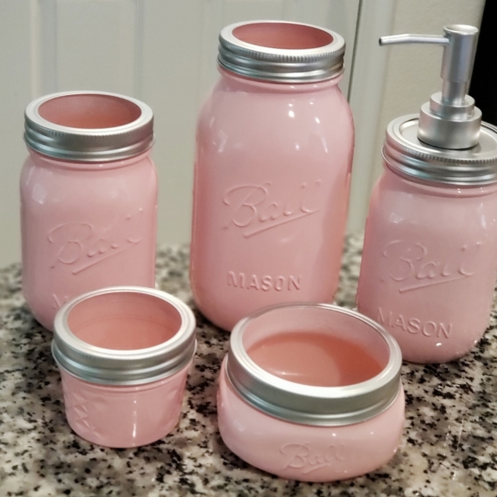 New Bathroom mason jar decor
